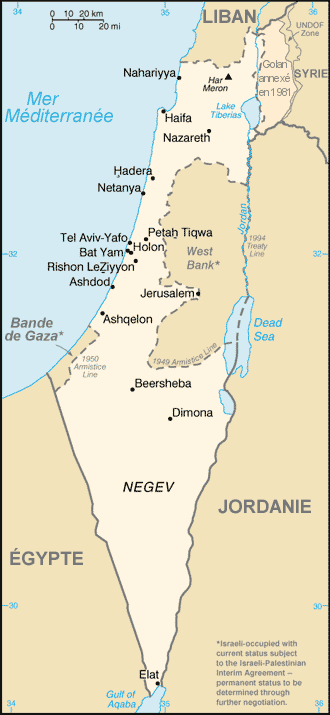 Frontières d'Israël — Wikipédia